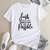 Summer Loose Print Tops Simple Round Neck Pure Cotton Tee Short Sleeved Top T-Shirts Women’s