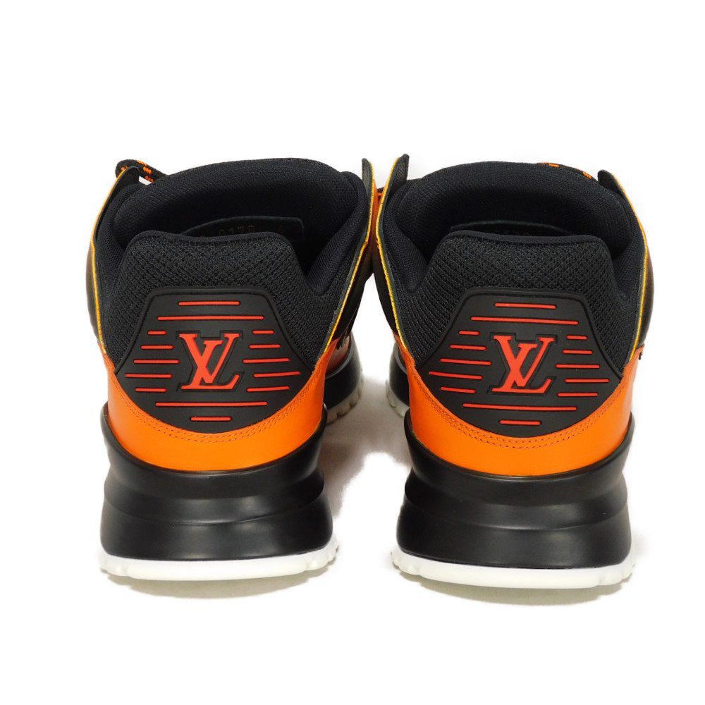 Used 12564 Zigzag Line 7896 6 Metallic Gradient Mesh Low-Top 9.8" LV Logo Orange Men's from Japan AUTHENTIC