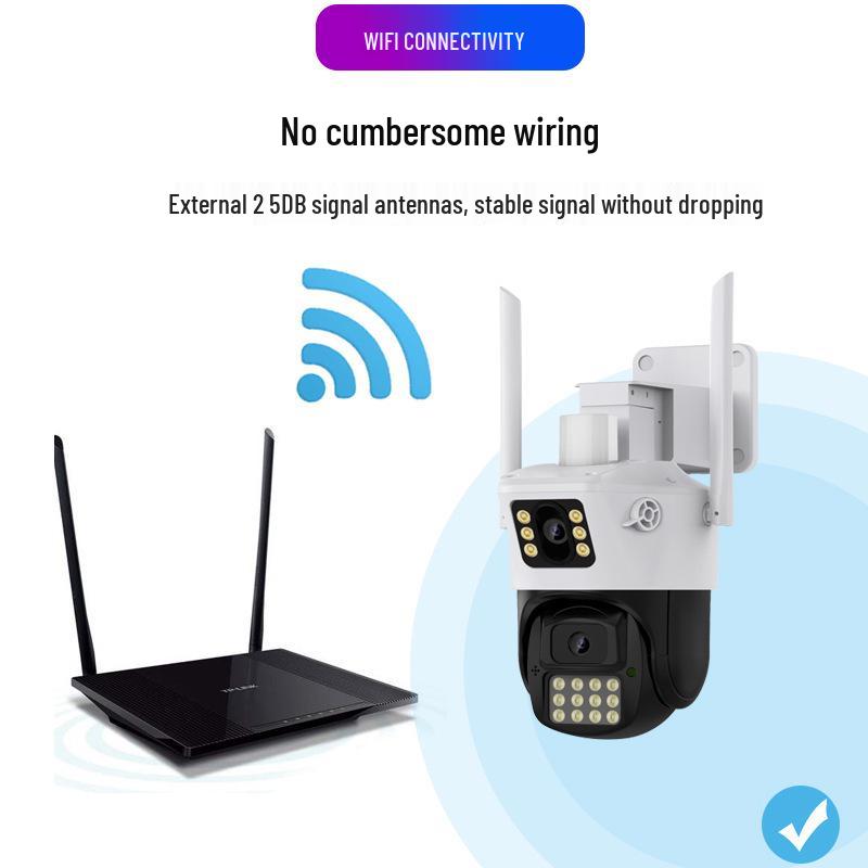 HD Smart Wireless Waterproof Dual-Lens Outdoor Network Camera