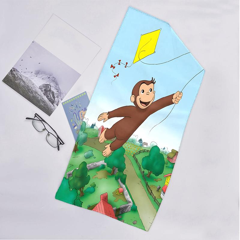 Curious George Fashion Beach Towel: Ideal for Summer Adventures Soft, Absorbent and Quick Drying Suitable for Swimming and Bathing