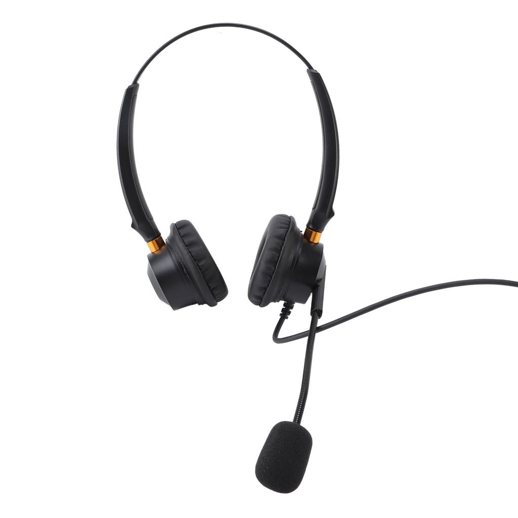 Telefonheadset USB-kontakt Justerbar högtalarvolym Kundtjänsthörlurar med mikrofon för VOIP-telefon