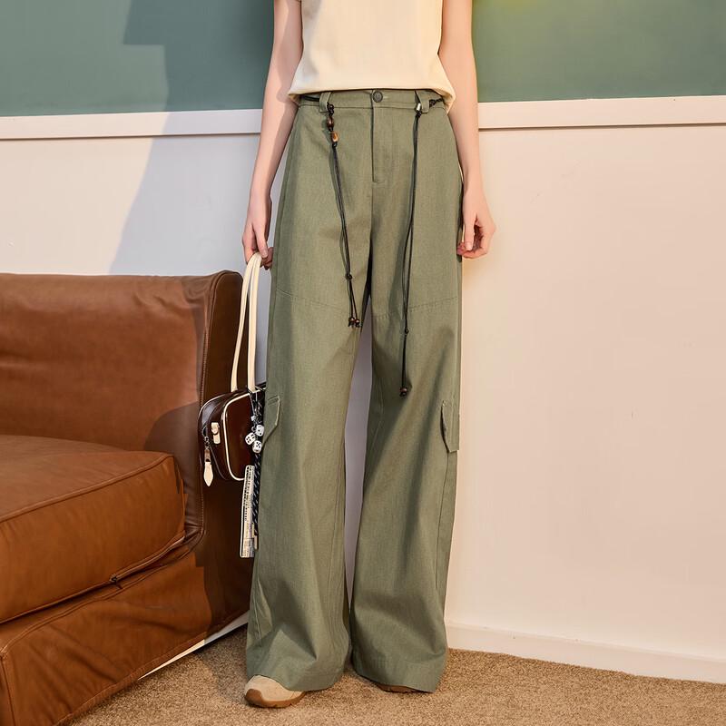 TonLion Women's 2026 Spring Straight Wide-Leg Casual Pants