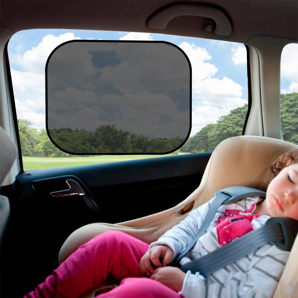 2 Pcs Car Window Shades High Quality Mesh Foldable Sun Shade Auto Window Protector Accessories Block Sun Heat for People