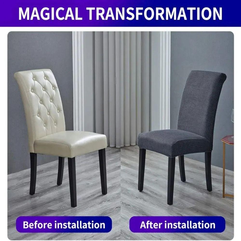 Universal Dining Table Chair Cover High Elastic Chair Dustproof Cover  for Dining Room Home Decor