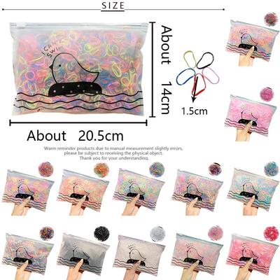 1000 / Pack Girl Colorful Fashion Disposable Rubber Band Elastic Hair Band