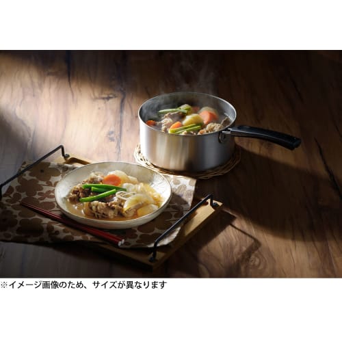 Yoshikawa Cook Easy Saucepan, 14cm, Gas and Induction Compatible, Stainless Steel, Made in Japan, SJ3318, Silver