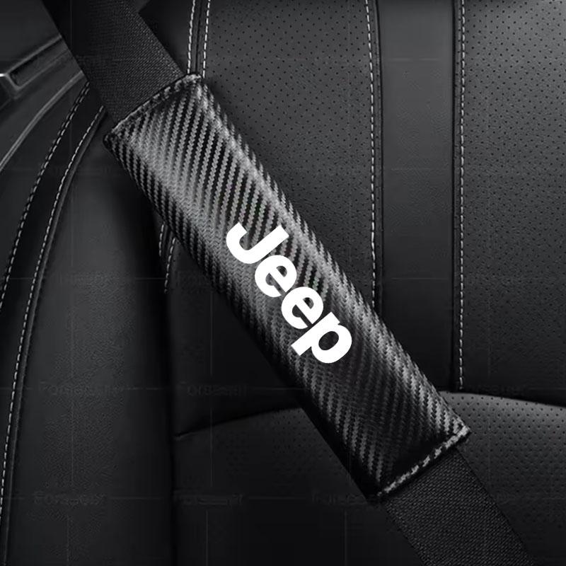 Car Seat Belt Shoulder Protector Cover Safety Belt Padding Pad For Jeep Renegade Wrangler Cherokee Compass Patriot Accessories