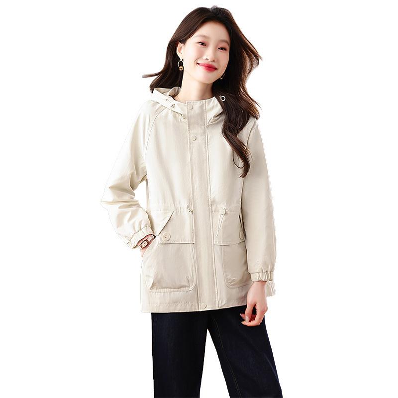Trench Coat Women's Spring and Autumn New Loose Casual Versatile Medium and Long Explosion Waist Popular Top Trench Coat