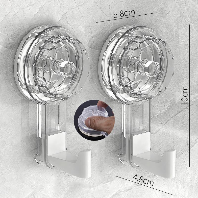 3pcs Removable Swivel Strong Suction Cup Hook Water And Moisture Resistant Suitable For Kitchen Bathroom