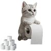 Resin Cat Toilet Paper Holder Simple Installation Hanging Paper Towel Stand  Bathroom Decoration