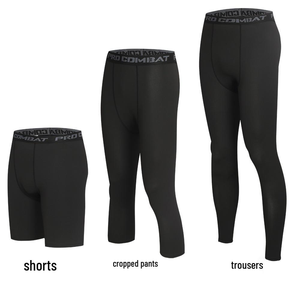 Men's Fitness Compression Shorts - High Elasticity, Breathable, for Gym, Running, Basketball, Training, Plus Size Available.
