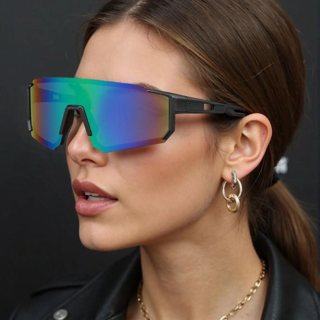 4pcs Square Sunglasses Women Fashion Large Frame Goggles Simple Style Unisex Outdoor Sports Sun Glasses