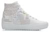 Li Ning Wu Xing Slip Resistant Abrasion Resistant High Top Skateboard Shoes Unisex Mist White AGCR490-3