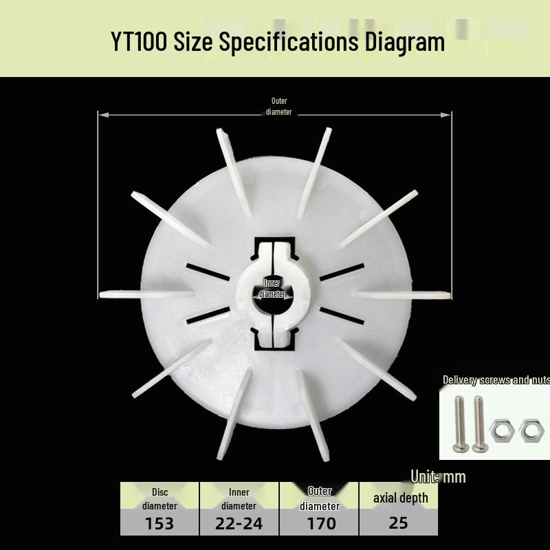 Selbstanziehendes Kühlgebläseblatt YT63-160 für Elektromotoren