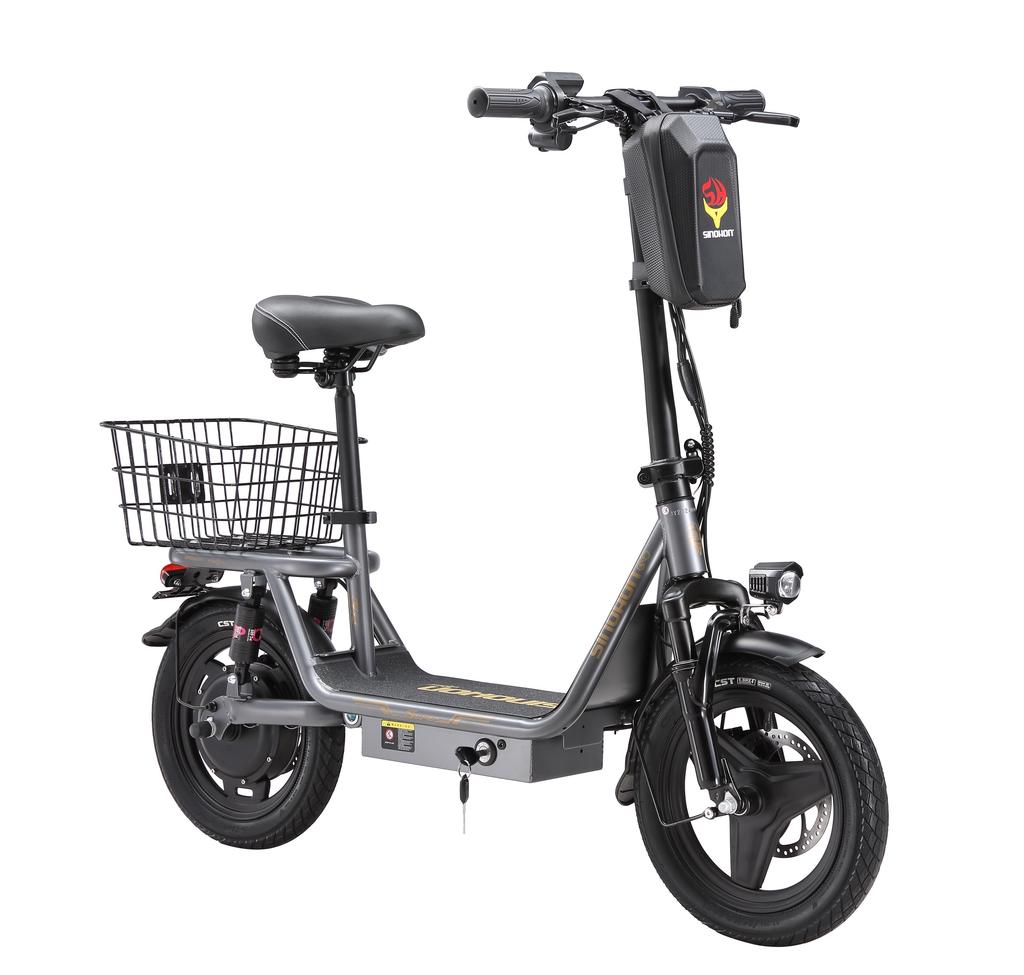 SINOHON K14 Městská skládací elektrická koloběžka se sedadlem 240W motor 36V13AH baterie 14palcové silniční pneumatiky pohodlná EScooter