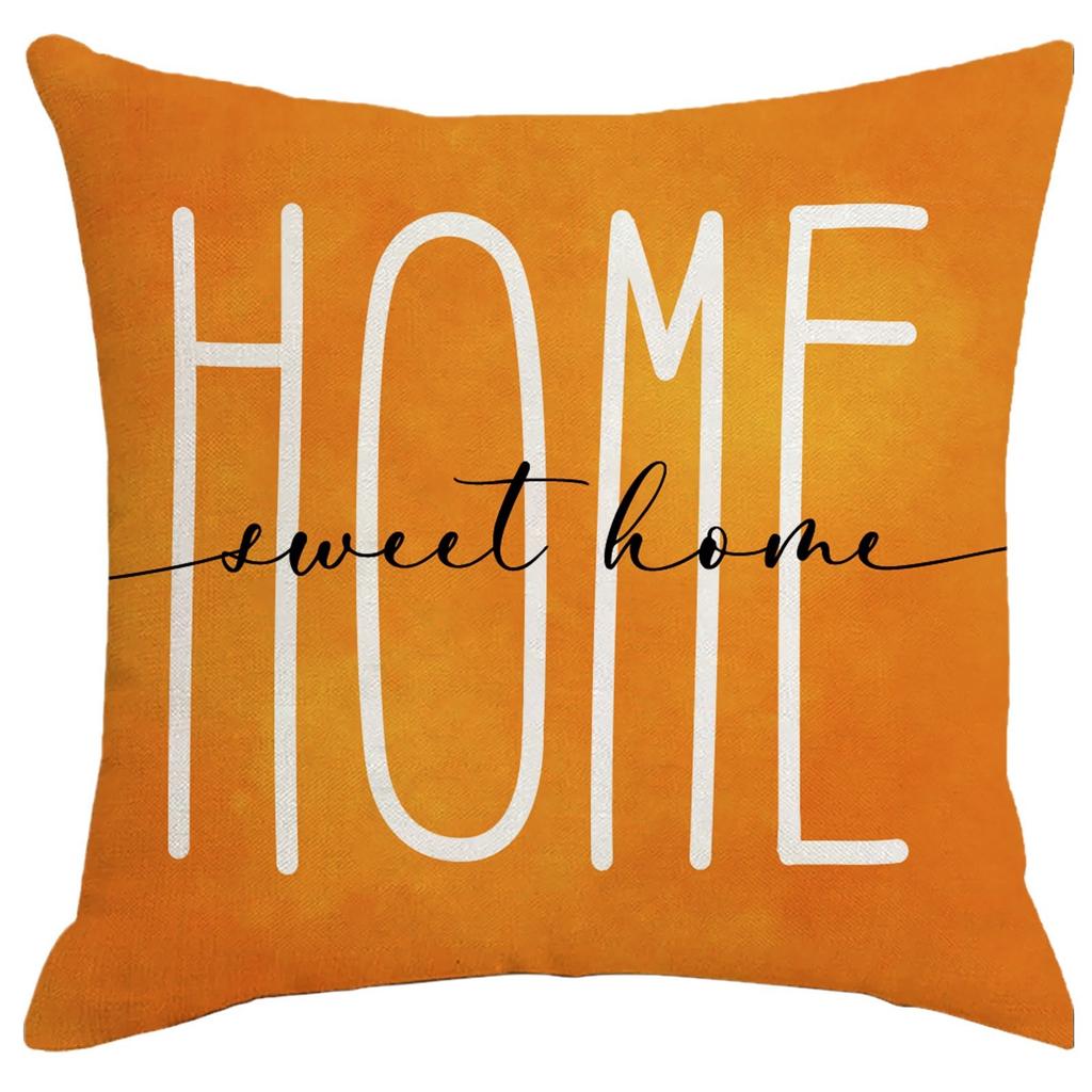 New Autumn Harvest Pumpkin Pillow Case Living Room Sofa Cushion Linen Maple Leaf Home Pillow