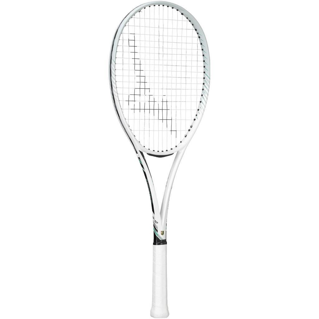 Mizuno Deeforce Tennis Racket 63JTN544 S-10 (Soft Tennis), Unisex, White/Jade Green, 0X,