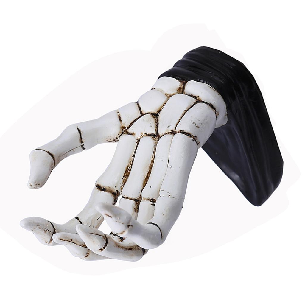 Sturdy Resin Skeleton Hand Jewelry Stand Multifunctional Wall Hook Portable for Keys and Accessories Organization