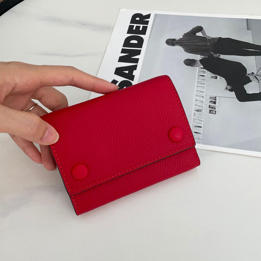 2025 Two-tone Genuine Leather Women Wallets Short Purse High Quality First Layer of Cowhide Wallet Trifold Billfold For Ladies