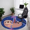 1 Stück Faultier Regenwald Büro Runder Teppich, Unter Bürostühlen Schlafzimmer Wohnzimmer Heimdekoration, Raumdeko