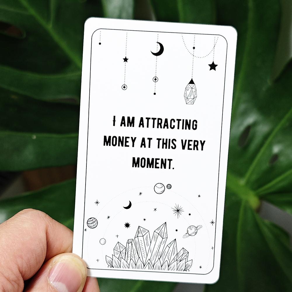 Financial Abundance Affirmation Cards Affirmation Deck To Manifest Financial Freedom & Attract Money 54 Pcs Cards 10.3*6cm