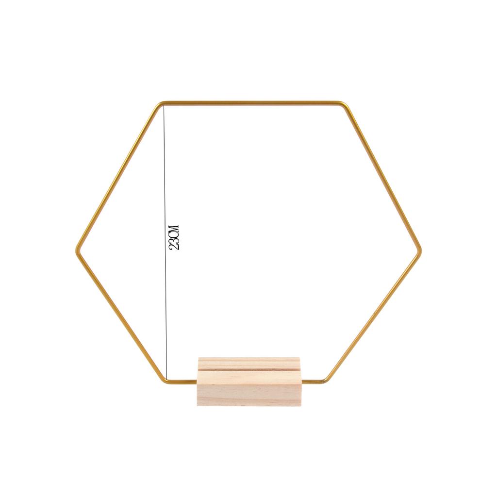 Gold Metal Floral Hoop Rings with Wood Card Holder Table Decoration for Wedding Centerpieces Christmas DIY Wreath Flower Garland