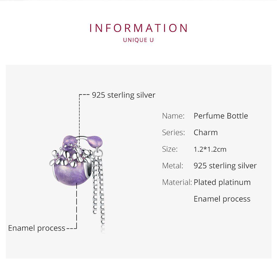 Bamoer 925 Sterlingsølv Utsøkt Elegant Liv Serie Sjarmperle Håndveske Leppestift og Solbriller Hatt Anheng for Originalt Armbånd DIY Smykker