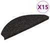 Vidaxl Samoprzylepne Nakładki Na Schody, 15 Szt., 56X17X3 Cm, Czarne