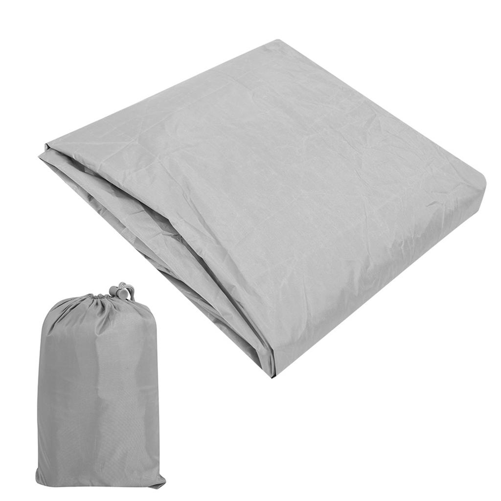 Outdoor Waterproof Dustproof Square Shaped Hot Spring Bathtub Cover Protector 220x220x30cm Gray