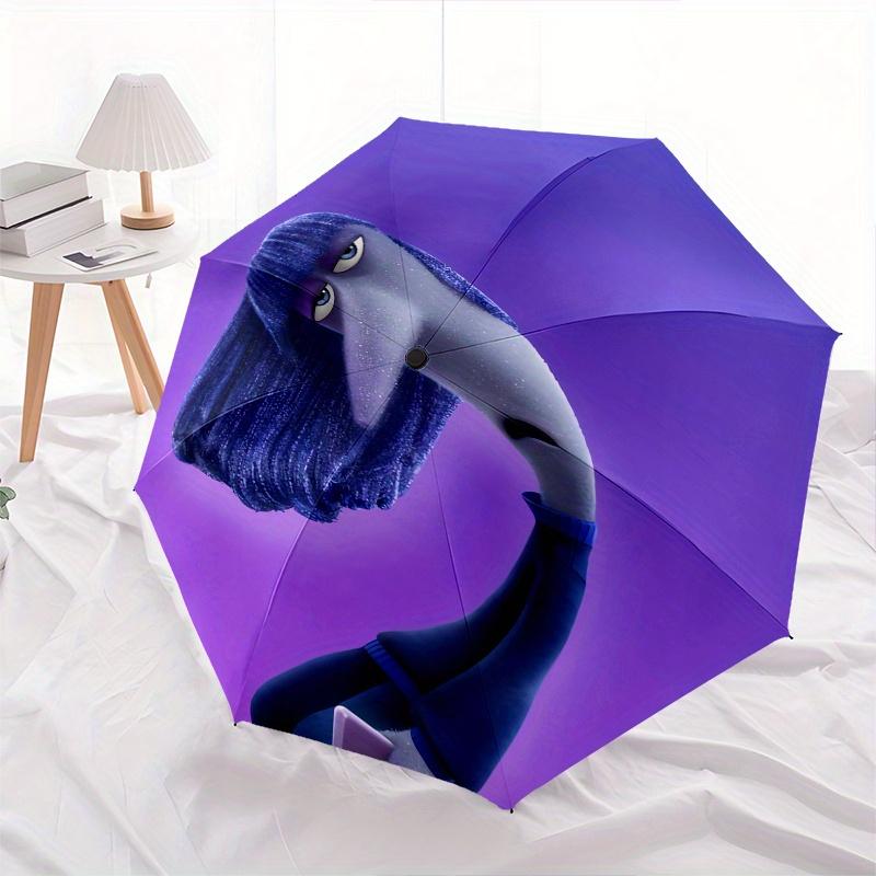 

Inside Out 2 Fashion Umbrella, Automatic Opening and Closing Cartoon Design, Iron Ribs and Handle, 8 Ribs, Suitable for All Occasions and Tr