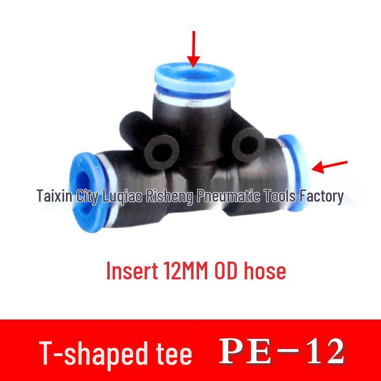 Fitinguri pneumatice cu conectare rapidă: Tub PU Aer Drept, PV Tip L, PE Tip T, PY Tip Y