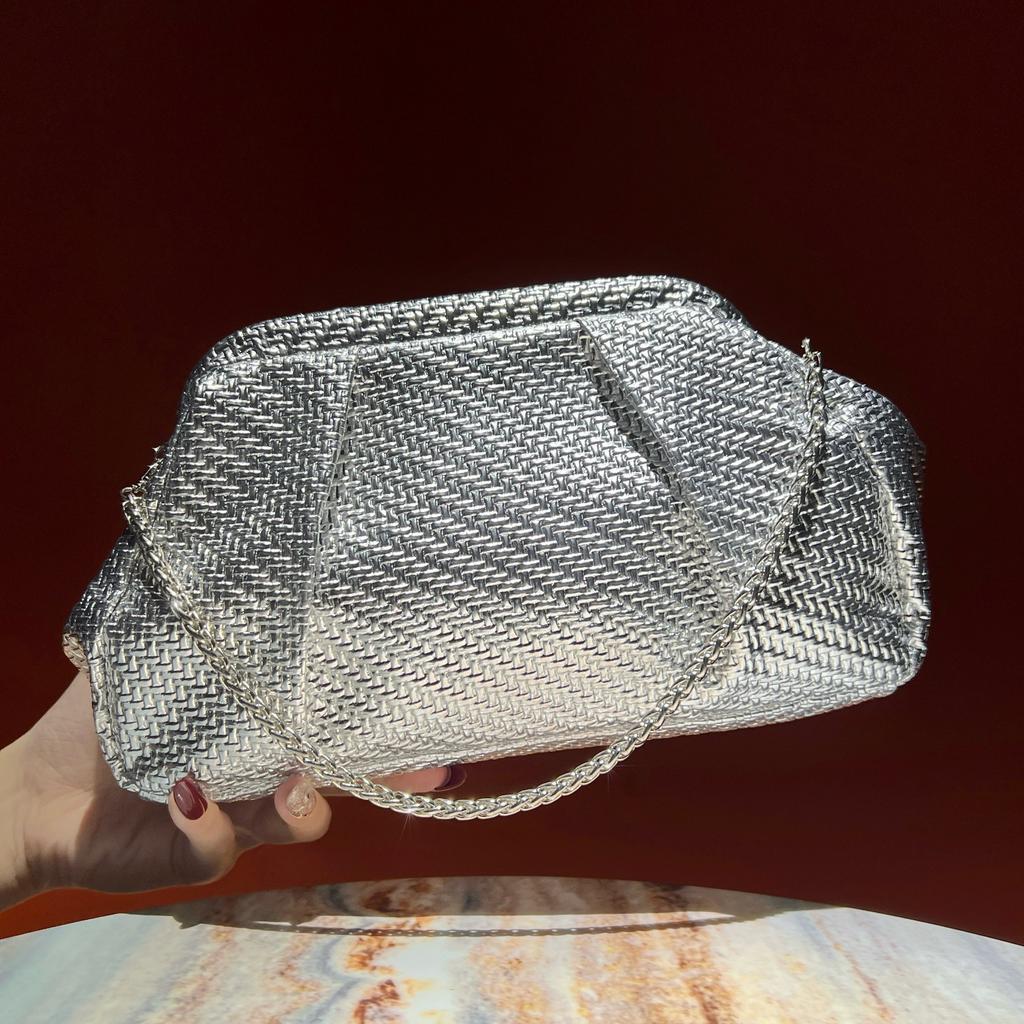 Handbag with Strap Chain. Women's Simple Crossbody Bag. Small and Unique Handbag.