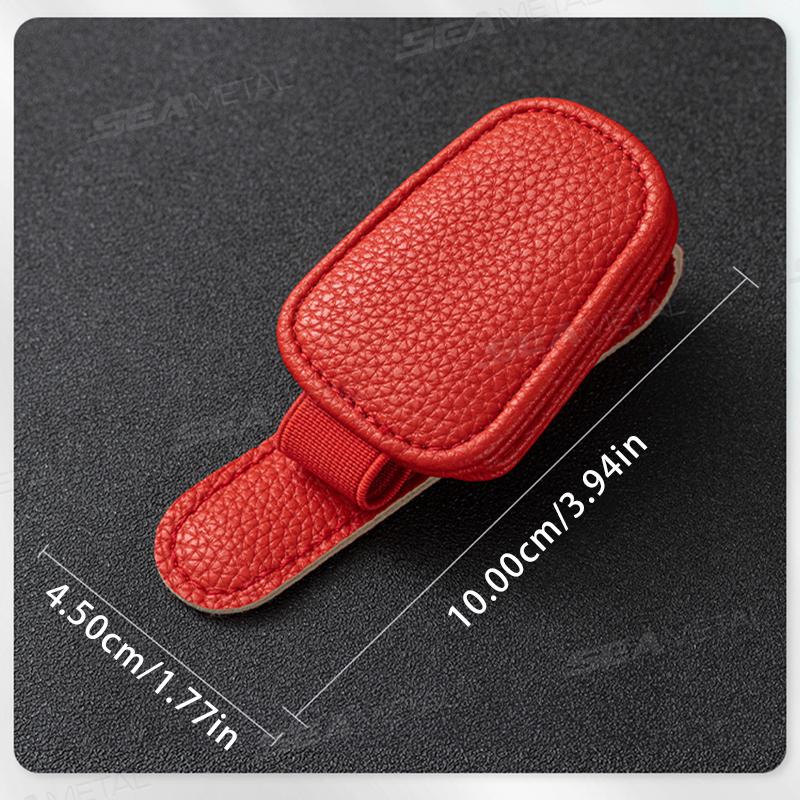 SEAMETAL Car Sunglasses Clip Sun Visor Plate Glasses Holder For Cards Holder Magnetic Suction Storage Car Eyeglasses Hanger