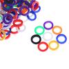 10Pcs Candy Color Hollow Silicone Key Cap Covers Topper Keyring Circle Holder