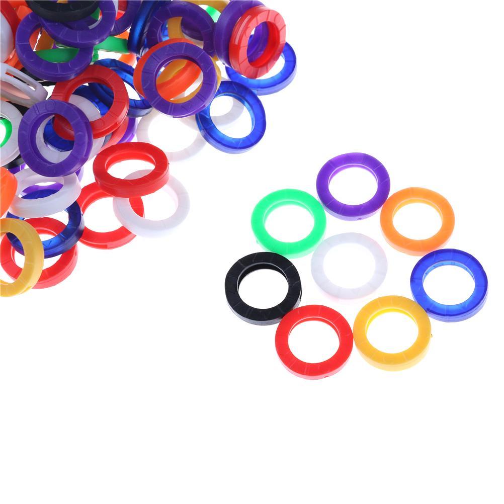 10Pcs Candy Color Hollow Silicone Key Cap Covers Topper Keyring Circle Holder FG 10Pcs Candy Color Hollow Silicone Key Cap Covers Topper Keyring Circle Holder FG