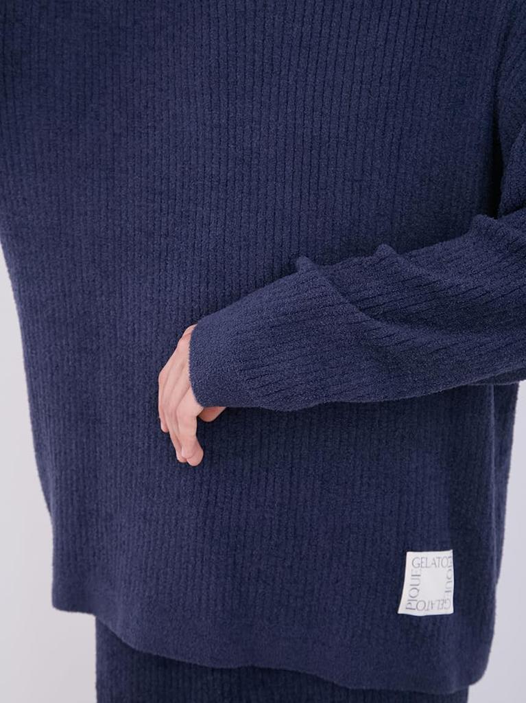 Gelato Pique HOMME Hot Smoothie Rib Pullover PMNT245121 NVY M Men's
