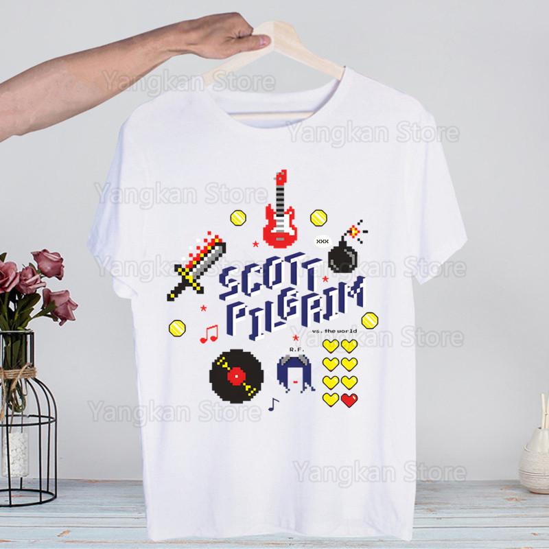 Scott Pilgrim Printing Street Style Casual Short Sleeve Men T Shirt O-neck Tshirt Male T-shirt