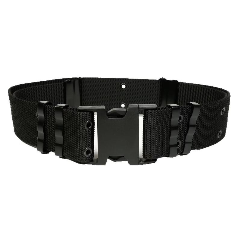 Men's Military Style Woven Perforated Belt
