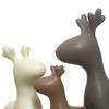 Home Décor Elk Family Matte Finish Ceramic Figurines - (Set of 3, Matte Brown)