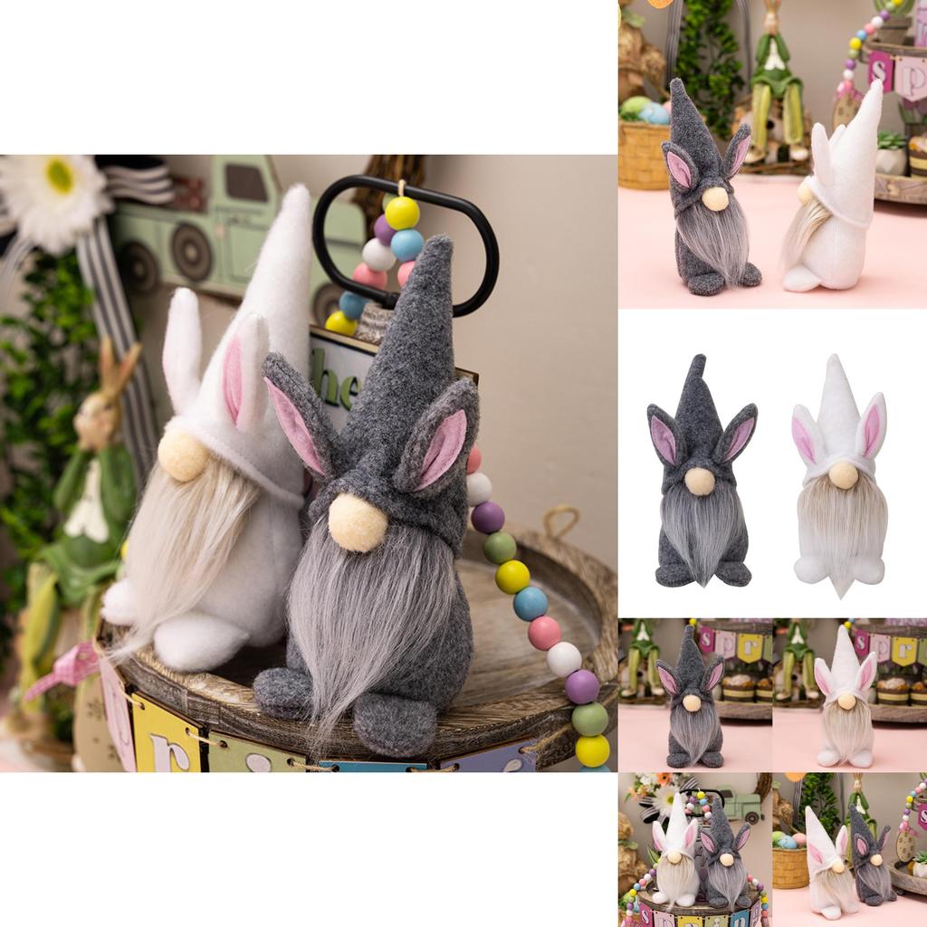 Cute Creative Easter Decoration Adorable Bunny Figurine Rudolf Faceless Doll Goblin