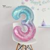40-Zoll-Ballon mit auffälligen, leuchtenden Farben und passenden Zahlen für Weihnachten, Geburtstag, Party, große Zahl, Ballon, Geschenk, Partyzubehör