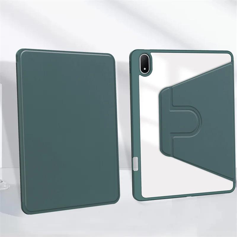 For Oneplus Pad 3 One Plus Pad 3 13.2 inch Case with Pencil Holder 360 Rotating PU Leather Acrylic Clear Hard Stand Cover