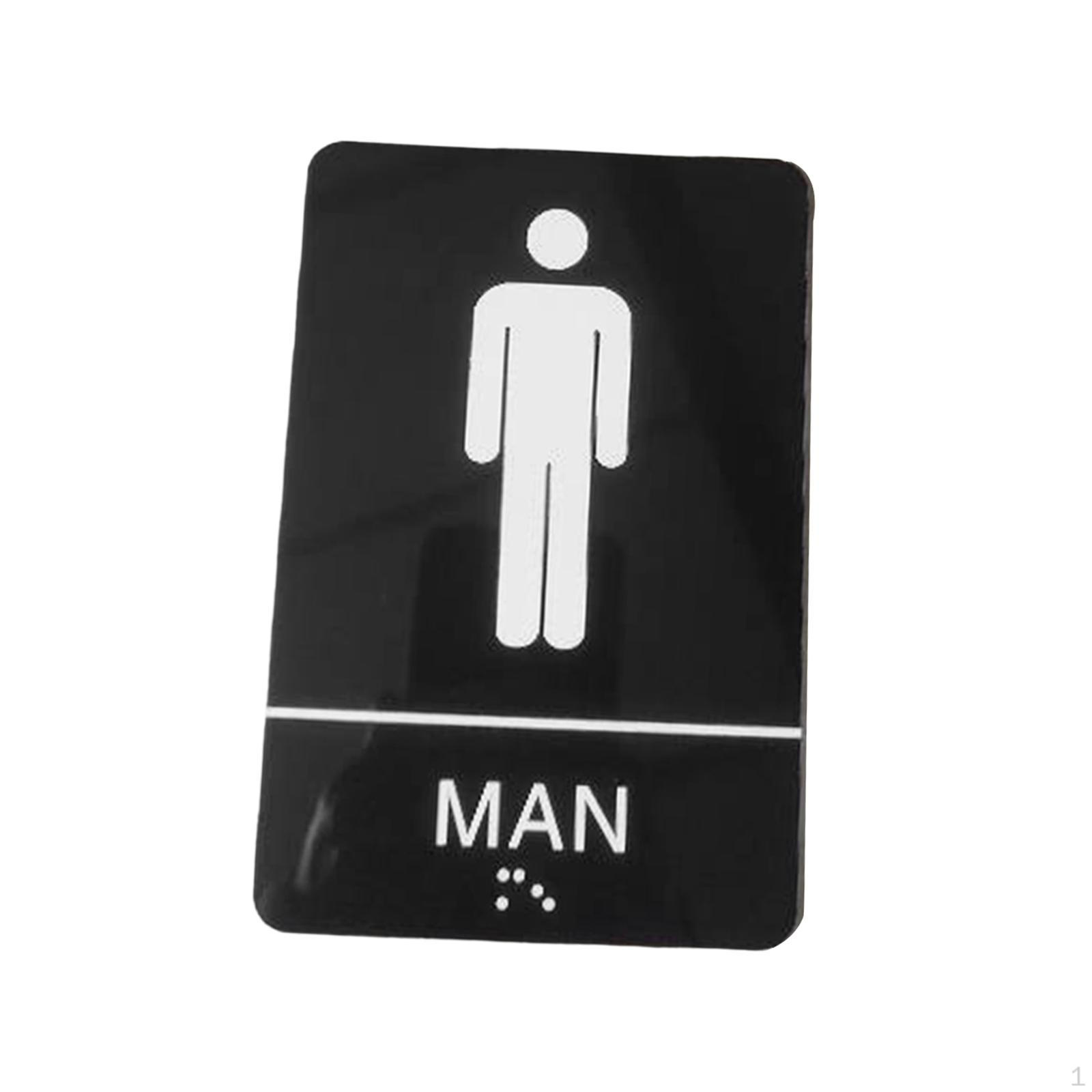 

Подвесной знак для ванной комнаты с акриловыми вывесками Брайля для кафе, общественных дверей или настенных магазинов, Men