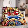 Custom 1pc Adventure One Piece World Blanket, Soft And Comfortable Blanket, Casual Warm, Camping Travel Blanket, Birthday Gift Q91349