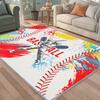 Baseball Rug for Bedroom,3'x5' Non-Slip Sports Rug for Game Room,Living Room or Baseball Decor Themes