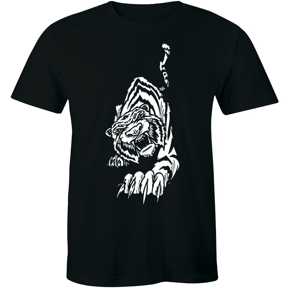 Black And White Sketch Shirt Of Walk Jaguar Men s Tee Angry Wild Animal T-shirt S