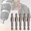 Pack Of 5 Magnetic Bits Tool Heavy Duty Steel Design Smooth Surfaces For Comfortable Grip Enhancing Torques Resistance