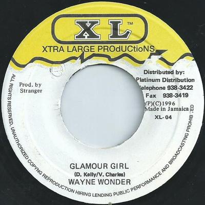 7inch Record WAYNE WONDER / STRANGER - Glamour Girl / Dugu Dugu XL04 Xtra Large Prod 1996 Jamaica Reggae, Ska & Dub Used