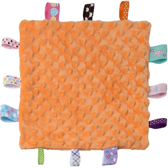 CREVENT Tag Security Blankets for Babies, Soft Small Taggie for Boys Girls, Baby Comforter Sensory Blanket, Great Gifts for Birthday Baby Shower