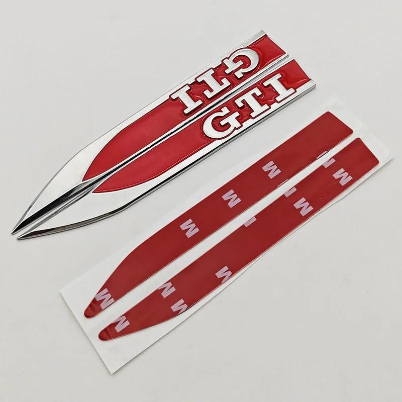Golf 3 4 MK3 MK4 2026 Hot For VW VOLKSWAGEN 2Pcs Metal Car Sticker Logo GTI Side Fender Bumper Strip Badge Emblem For Volkswagen